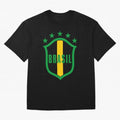 BRASIL LOGO 002 Oversized T-Shirt Mark Match Day Hype around FIFA World Cup 2026, Messi, England, France and Netherlands, Football Festival Excitement, Trophy Ambitions, Country Rivalries and Star Player Buzz; Perfect for Fans, Collectors, Family