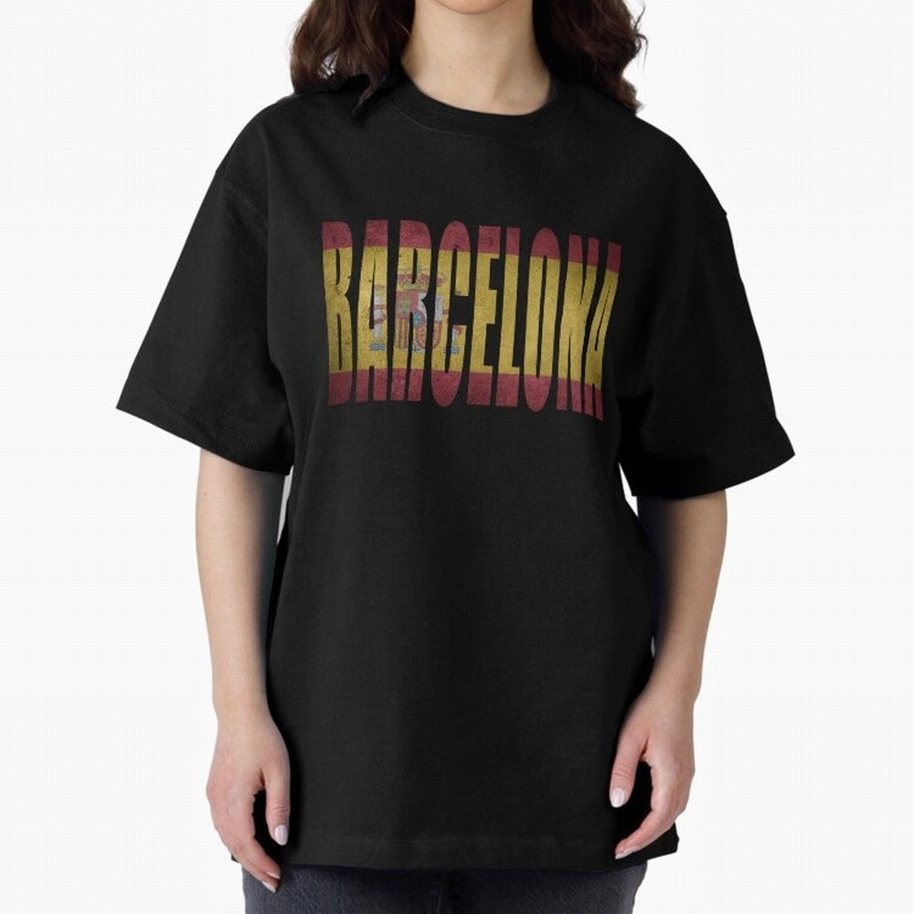 Barcelona city Oversized T-Shirt Stand Out with Spirit from the FIFA World Cup 2026 Journey through Neymar, Haaland and Cristiano Ronaldo Highlights, Argentina and Brazil Pride, Fan Favorite Moments, National Team Passion, Big Match Drama and