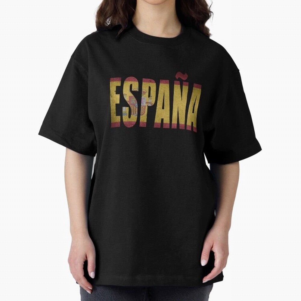 Espa?a Oversized T-Shirt Celebrate Football Heritage in FIFA World Cup 2026 Centered on Messi and Cristiano Ronaldo, Argentina, France and Brazil Energy, Football Passion, Legendary Performances, Festival Vibes and Supporter Community; Ideal for