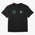 Classic Brasil Soccer No. 10 Brazil World Jersey Cup T Shirt Classic T-Shirt Build Global Football Passion for FIFA World Cup 2026 USA Canada Mexico, Inspired by Haaland and Mbappe, France and Portugal, Football Festival Excitement, Trophy