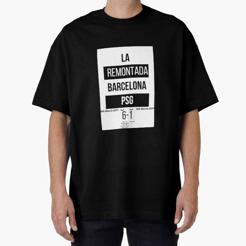 La Remontada Oversized T-Shirt Honor the Football Icons of FIFA World Cup 2026 for Fans of Mbappe and Neymar and Brazil, Portugal and Argentina, Bringing Retro Football Energy, Iconic Rivalries, Trophy Chase Drama and Stadium Atmosphere; Ideal for