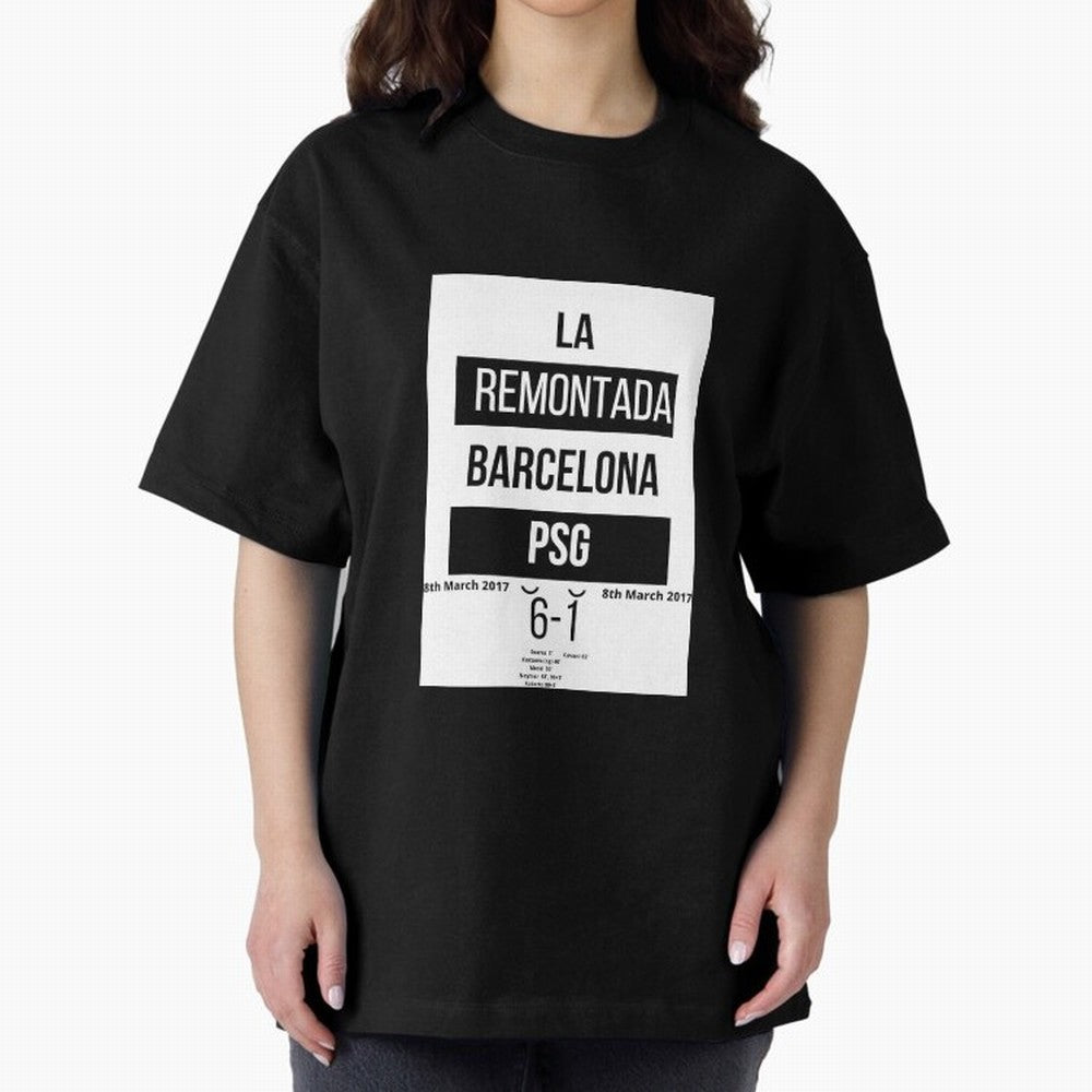 La Remontada Oversized T-Shirt Honor the Football Icons of FIFA World Cup 2026 for Fans of Mbappe and Neymar and Brazil, Portugal and Argentina, Bringing Retro Football Energy, Iconic Rivalries, Trophy Chase Drama and Stadium Atmosphere; Ideal for
