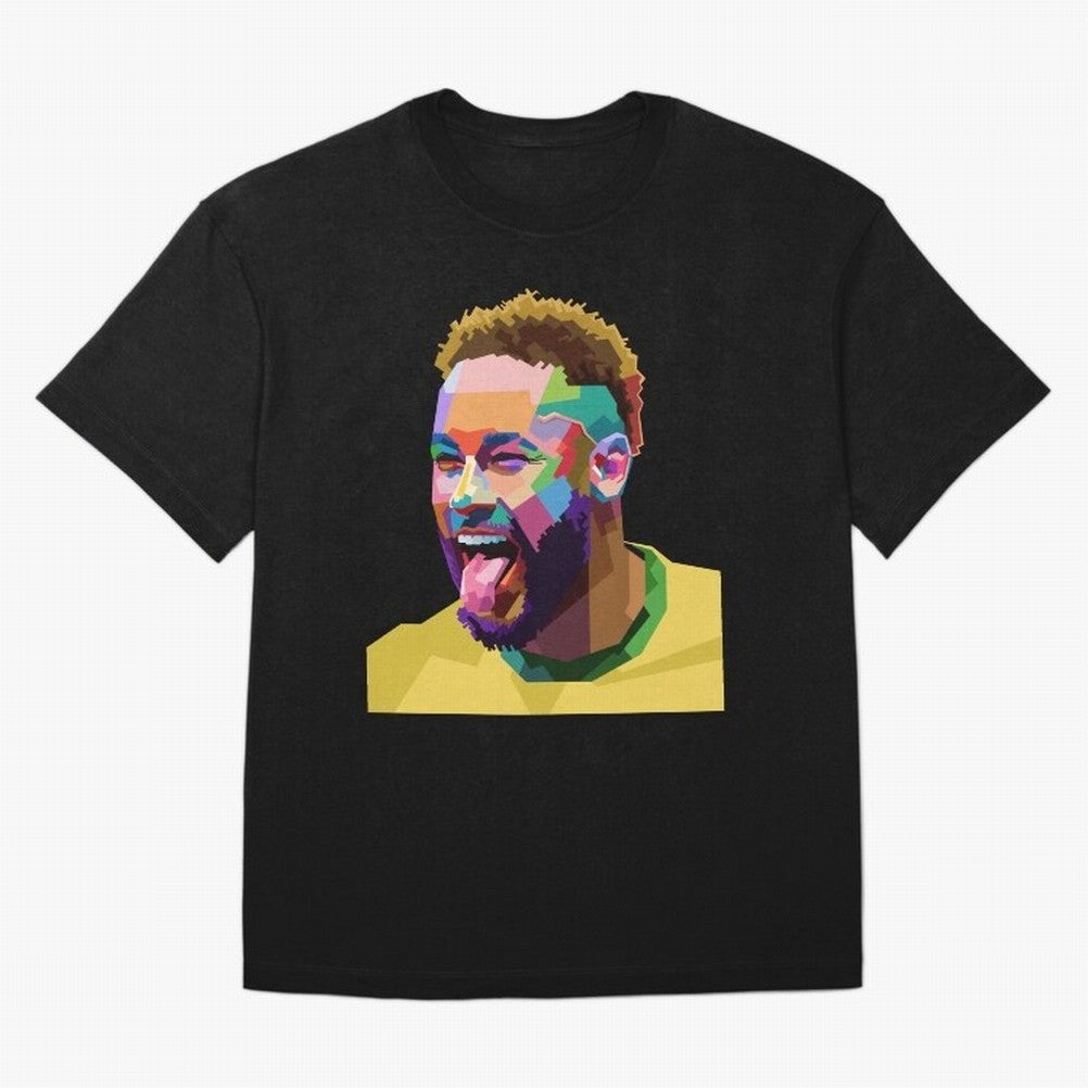 Neymar Brazil Squad Team Pop Art Classic T-Shirt Honor Champions and Dreams in FIFA World Cup 2026 USA Canada Mexico Connected to Messi and Cristiano Ronaldo, Argentina and Brazil Energy, Championship Spirit, Famous Goals, Roaring Crowds and