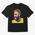 Neymar Brazil Squad Team Pop Art Classic T-Shirt Honor Champions and Dreams in FIFA World Cup 2026 USA Canada Mexico Connected to Messi and Cristiano Ronaldo, Argentina and Brazil Energy, Championship Spirit, Famous Goals, Roaring Crowds and