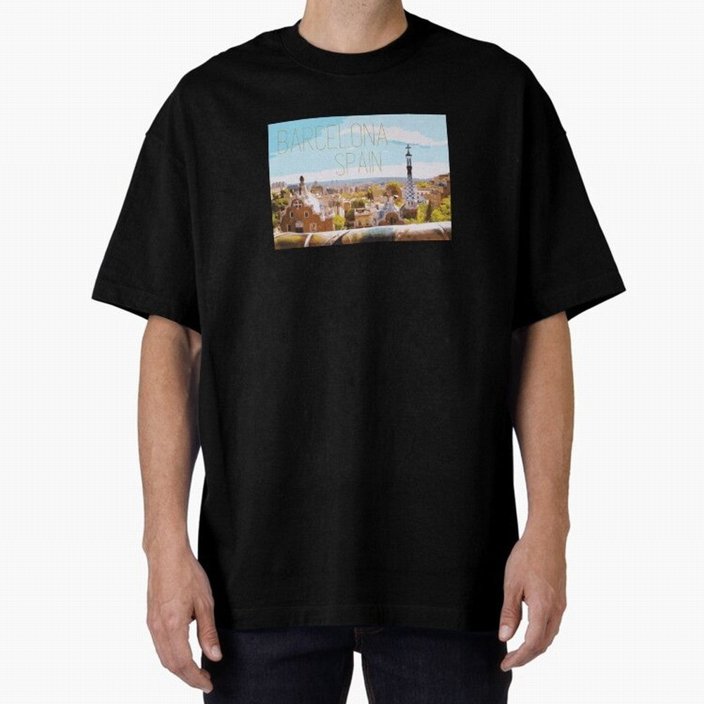Barcelona Print Oversized T-Shirt Celebrate Soccer Greatness during the FIFA World Cup 2026 Group Stage Journey through Messi, Neymar and Mbappe Highlights, Spain and Netherlands Pride, Global Supporter Spirit, Legendary Goals, National Colors and