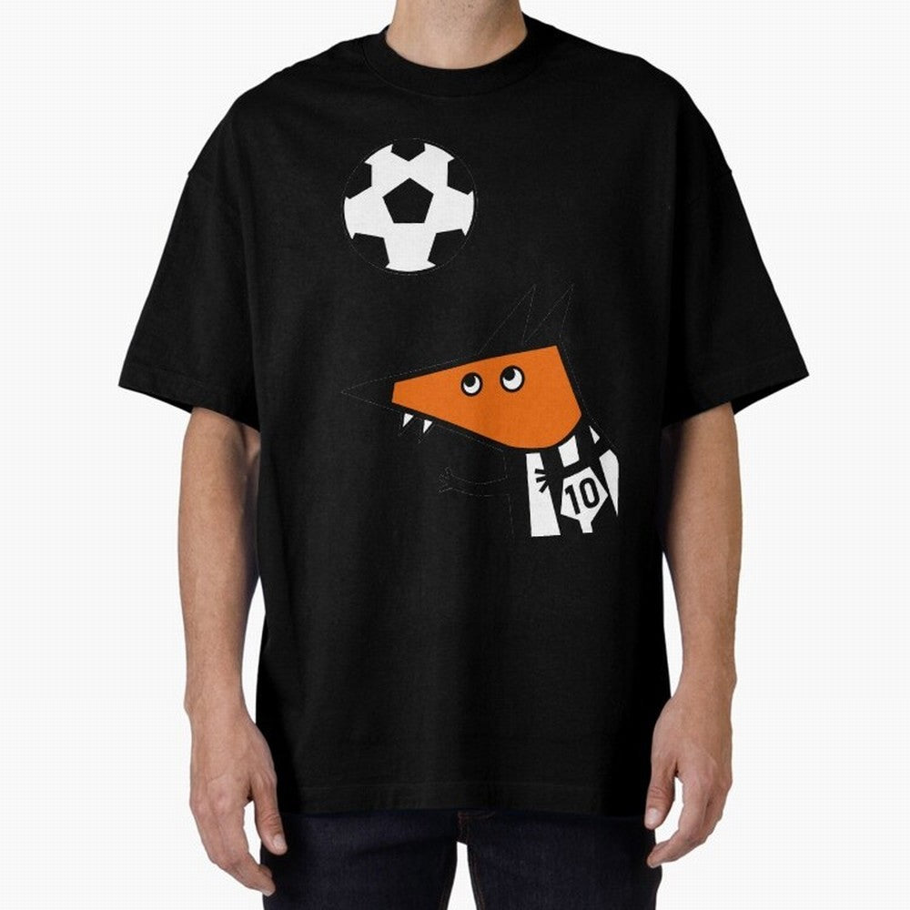 Football FOX Oversized T-Shirt Celebrate Fan Culture around Global Football Passion for FIFA World Cup 2026, Celebrating CR7, Germany, Classic Soccer Heritage, Championship Pressure, Fan Loyalty and International Pride; Made for Collectors Who