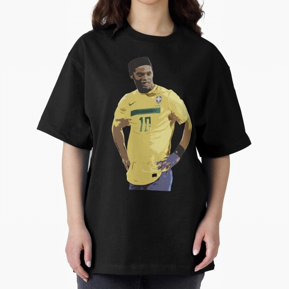 Ronaldinho Brazil Joga Bonito Classic T-Shirt Show Your Love for the FIFA World Cup 2026 USA Canada Mexico Journey through CR7 and Messi Highlights, Portugal Pride, Football History, Final Match Energy, Crowd Noise and Once in a Lifetime Moments;