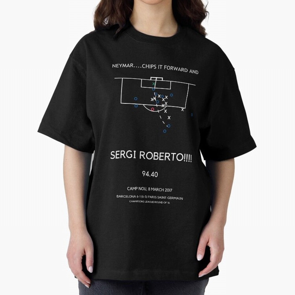 Sergi Roberto Winning Goal vs PSG (La Remontada) Classic T-Shirt Relive Legendary Nights from the FIFA World Cup 2026 USA Canada Mexico Journey through Messi Highlights, Argentina, France and Brazil Pride, Vintage Soccer Flavor, Modern Football