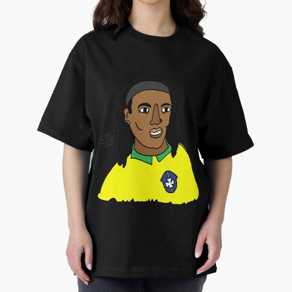 Ronaldinho Brazil Football Ball Life Classic T-Shirt Honor Football Greatness during FIFA World Cup 2026 Spirit, Driven by Spain, Mbappe and Neymar, Sports Nostalgia, International Competition, Famous Players and Unforgettable Victories; Great for