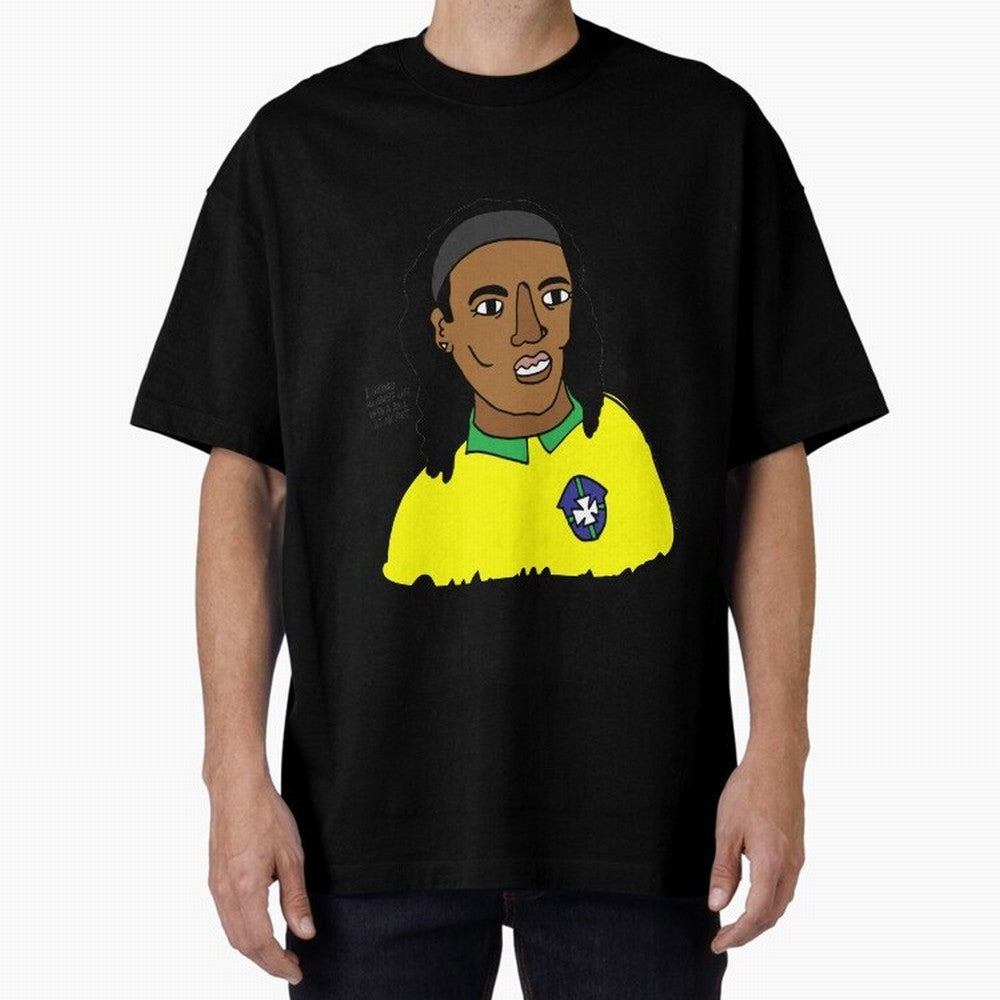Ronaldinho Brazil Football Ball Life Classic T-Shirt Honor Football Greatness during FIFA World Cup 2026 Spirit, Driven by Spain, Mbappe and Neymar, Sports Nostalgia, International Competition, Famous Players and Unforgettable Victories; Great for