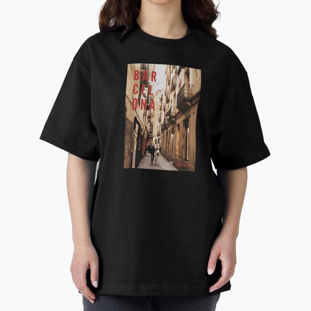 Barcelona Print Classic T-Shirt Keep the Match Day Mood of Global Football Passion for FIFA World Cup 2026 USA Canada Mexico, Capturing Messi, Neymar and Mbappe, France and Portugal, Championship Spirit, Famous Goals, Roaring Crowds and