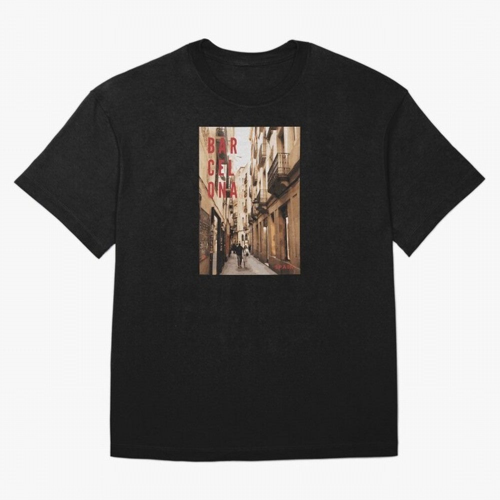 Barcelona Print Classic T-Shirt Keep the Match Day Mood of Global Football Passion for FIFA World Cup 2026 USA Canada Mexico, Capturing Messi, Neymar and Mbappe, France and Portugal, Championship Spirit, Famous Goals, Roaring Crowds and