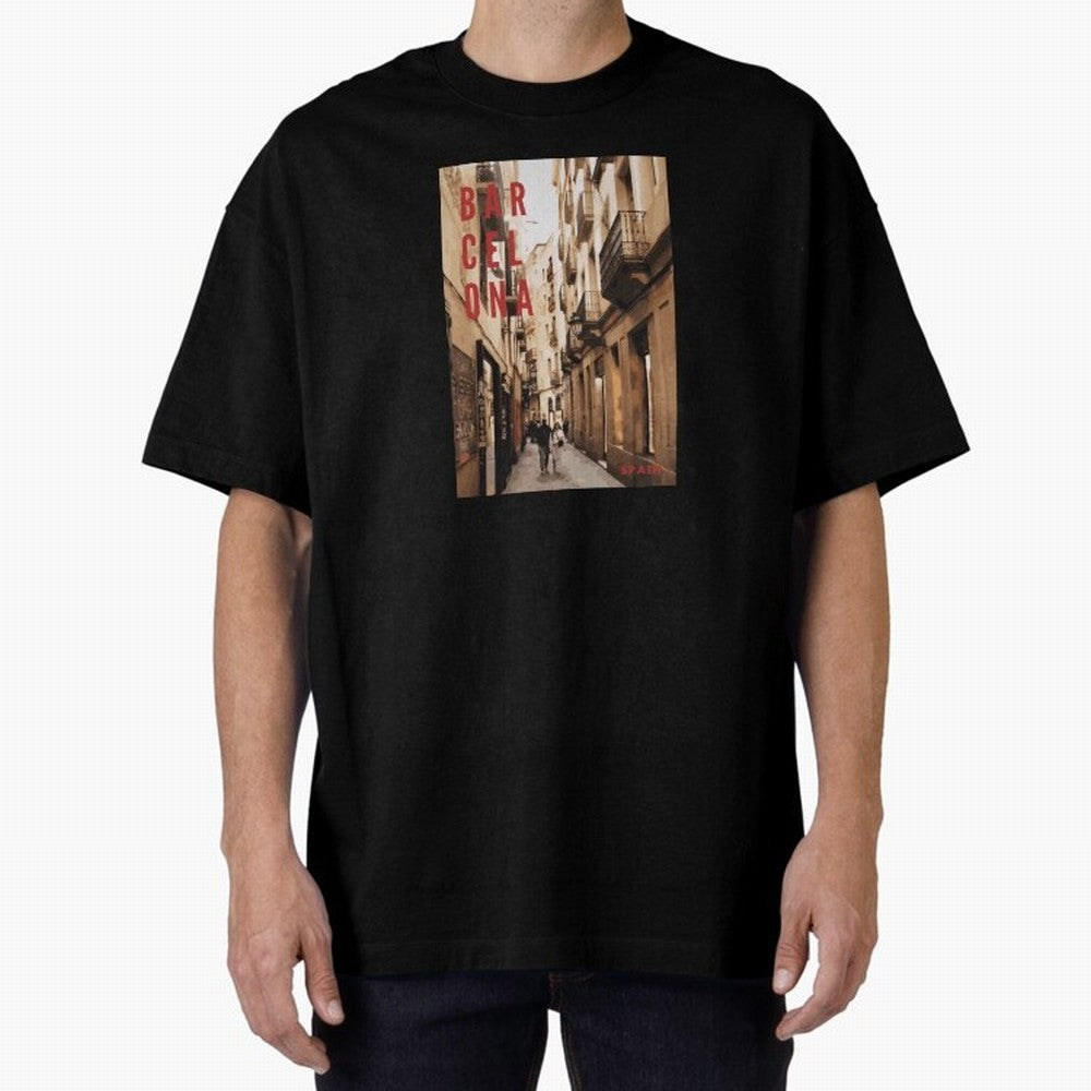 Barcelona Print Classic T-Shirt Keep the Match Day Mood of Global Football Passion for FIFA World Cup 2026 USA Canada Mexico, Capturing Messi, Neymar and Mbappe, France and Portugal, Championship Spirit, Famous Goals, Roaring Crowds and