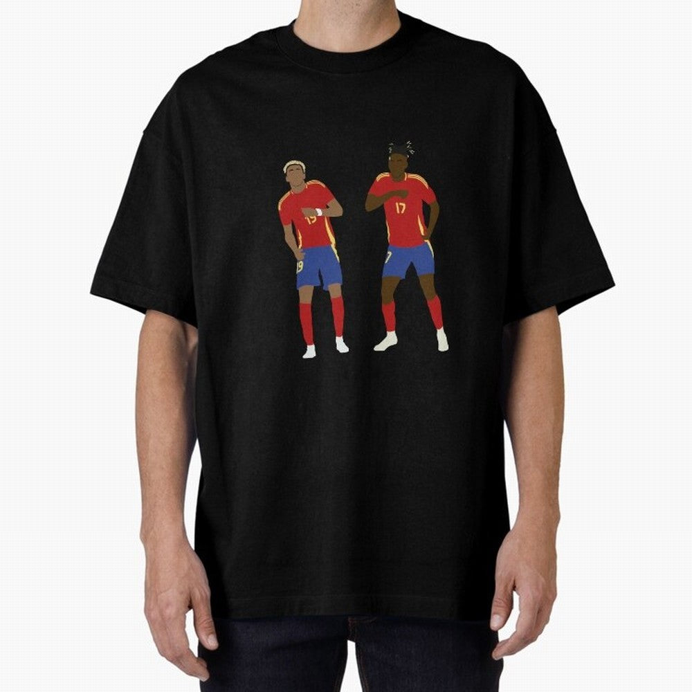 Yamal and Williams Dance Duo Oversized T-Shirt Bring Home FIFA World Cup 2026 Group Stage for Fans of Cristiano Ronaldo, Haaland and CR7 and Brazil, Portugal and Argentina, Bringing Football Festival Excitement, Trophy Ambitions, Country Rivalries