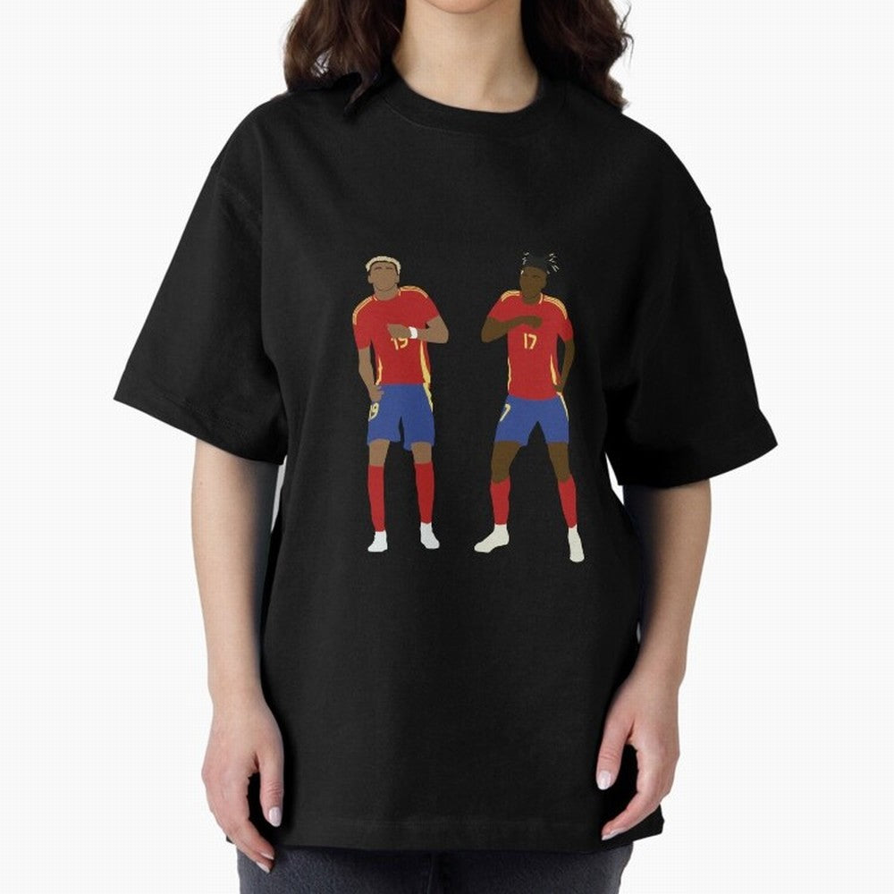 Yamal and Williams Dance Duo Oversized T-Shirt Bring Home FIFA World Cup 2026 Group Stage for Fans of Cristiano Ronaldo, Haaland and CR7 and Brazil, Portugal and Argentina, Bringing Football Festival Excitement, Trophy Ambitions, Country Rivalries