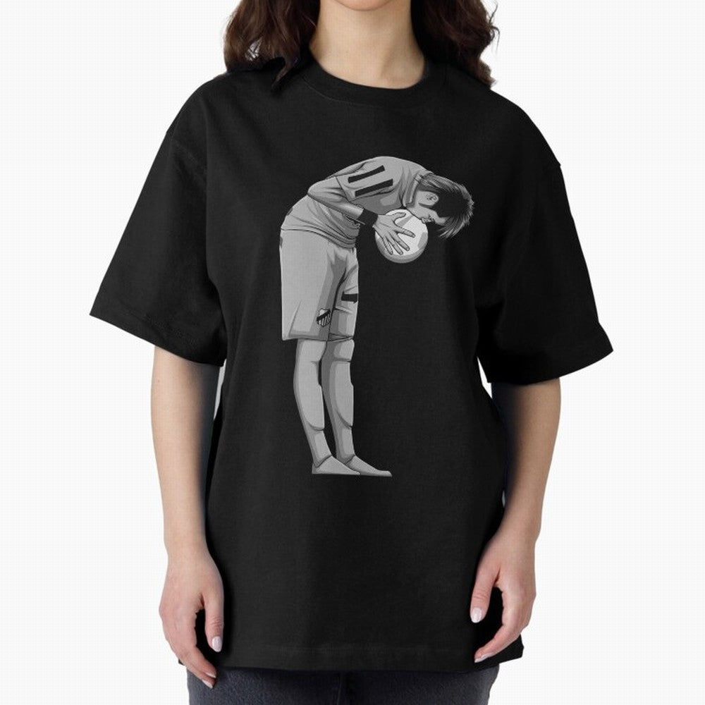 Neymar Black and White Version Oversized T-Shirt Embrace FIFA World Cup 2026 for Fans of Neymar, Haaland and Cristiano Ronaldo and Netherlands, Bringing Vintage Soccer Flavor, Modern Football Stars, National Flags and Final Night Emotion; Created