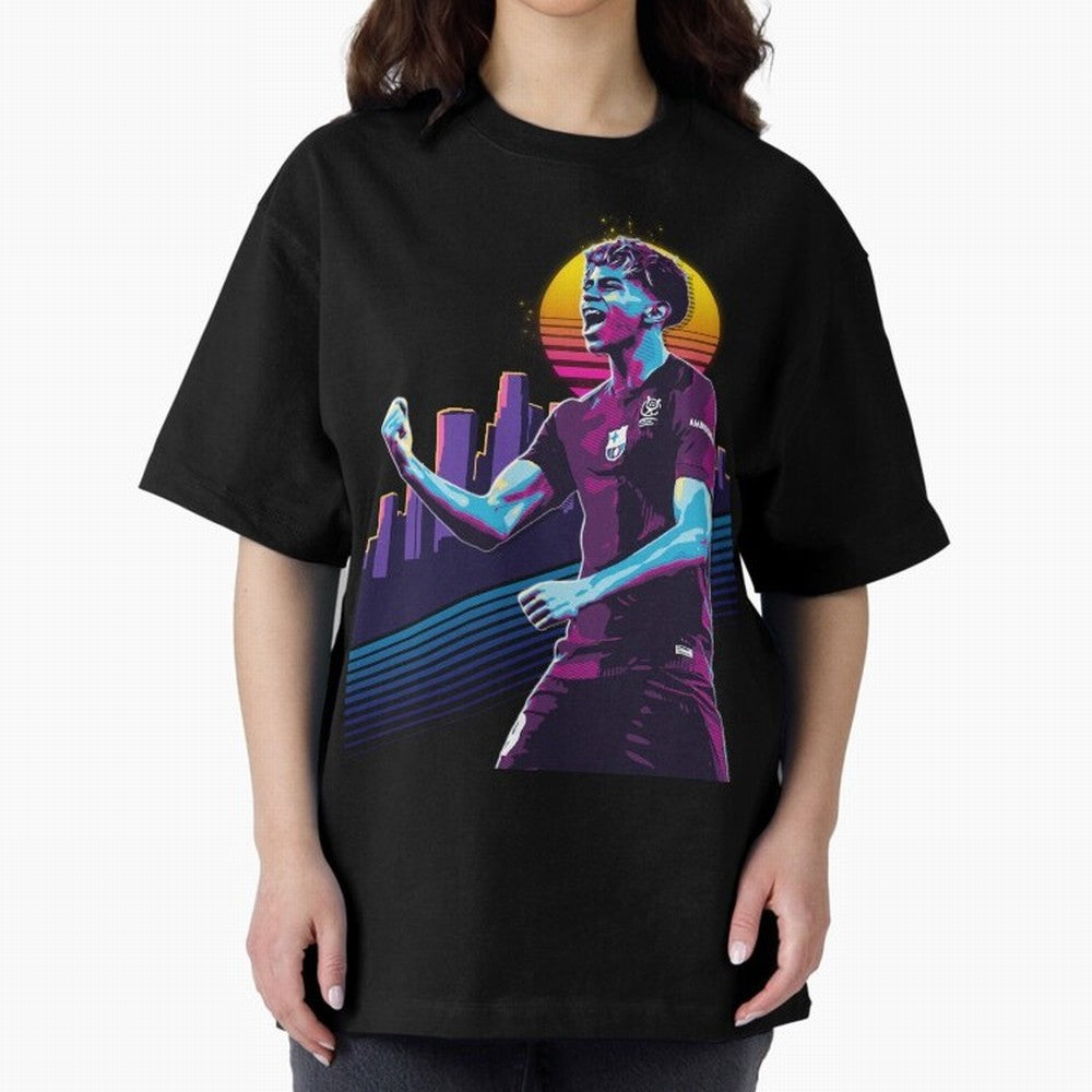Lamine Yamal celebration 3 Oversized T-Shirt Bring World Football Passion into Global Football Passion for FIFA World Cup 2026, Highlighting Cristiano Ronaldo, Spain and Netherlands, Game Day Rituals, Football Legends, Country Pride and the Road to