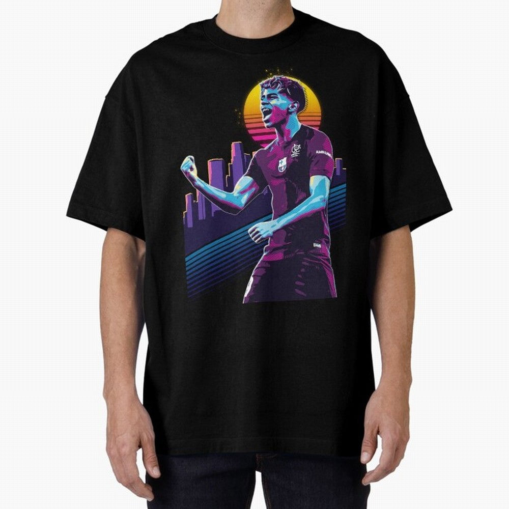Lamine Yamal celebration 3 Oversized T-Shirt Bring World Football Passion into Global Football Passion for FIFA World Cup 2026, Highlighting Cristiano Ronaldo, Spain and Netherlands, Game Day Rituals, Football Legends, Country Pride and the Road to