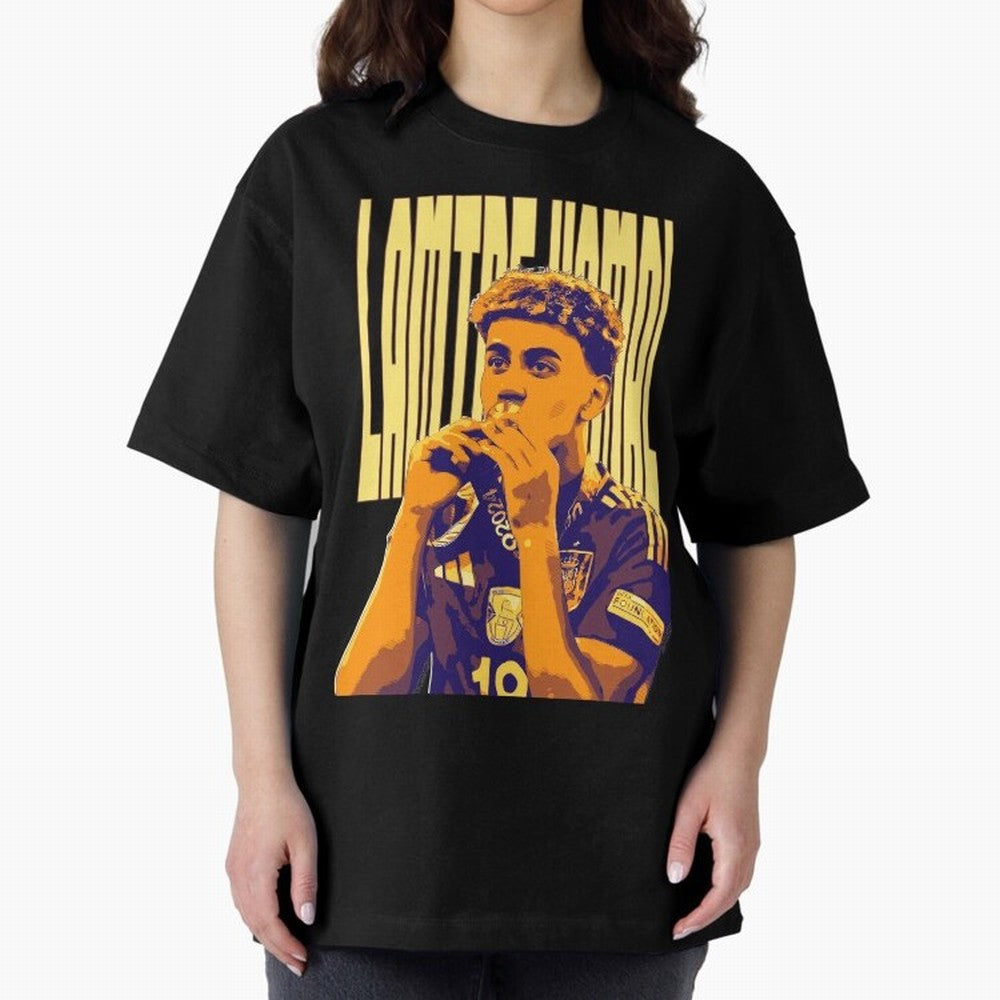 Lamine yamal pop art Oversized T-Shirt Celebrate National Team Dreams in FIFA World Cup 2026 Made for Messi and Cristiano Ronaldo, Brazil, Portugal and Argentina Energy, Fan Favorite Moments, National Team Passion, Big Match Drama and Soccer