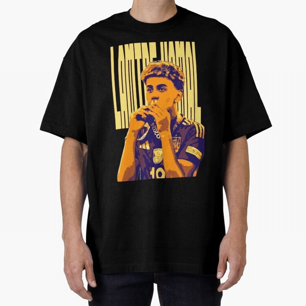 Lamine yamal pop art Oversized T-Shirt Celebrate National Team Dreams in FIFA World Cup 2026 Made for Messi and Cristiano Ronaldo, Brazil, Portugal and Argentina Energy, Fan Favorite Moments, National Team Passion, Big Match Drama and Soccer