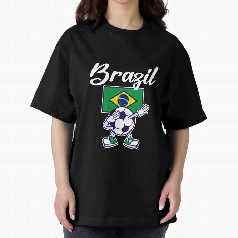 BRAZIL - Dabbing Football Soccer Ball - BRAZIL Classic T-Shirt Bring a Champion Mindset to FIFA World Cup 2026 for Fans of CR7 and Argentina and Brazil, Bringing Match Day Excitement, Supporter Culture, Golden Goals and Global Football Passion;