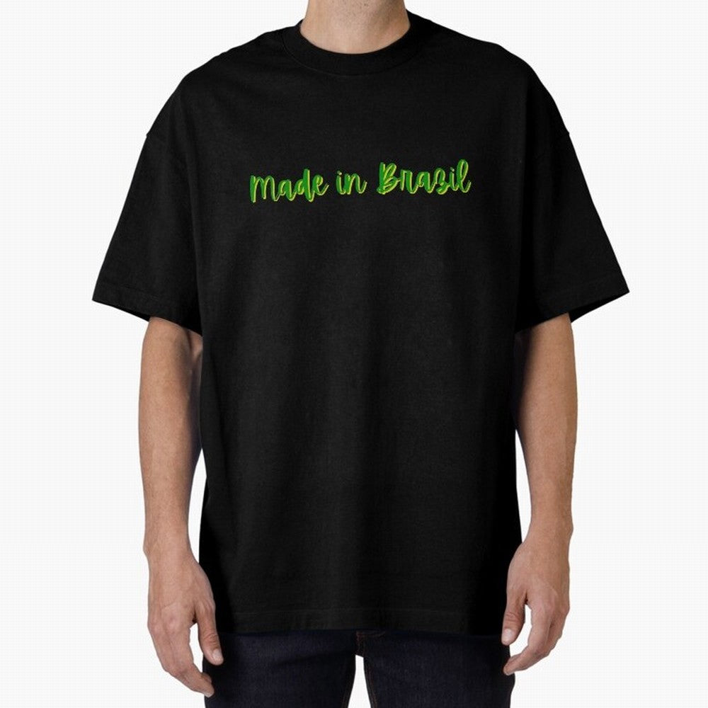 Made in Brazil Oversized T-Shirt Bring International Match Energy to Match Day Hype around FIFA World Cup 2026 USA Canada Mexico, Neymar, Haaland and Cristiano Ronaldo, Brazil, Portugal and Argentina, Supporter Pride, Iconic Celebrations, Legendary
