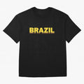Brazil, yellow 3d sign Classic T-Shirt Bring Trophy Dreams to the FIFA World Cup 2026 USA Canada Mexico Journey through Messi, CR7 and Mbappe Highlights, Brazil Pride, Vintage Soccer Flavor, Modern Football Stars, National Flags and Final Night