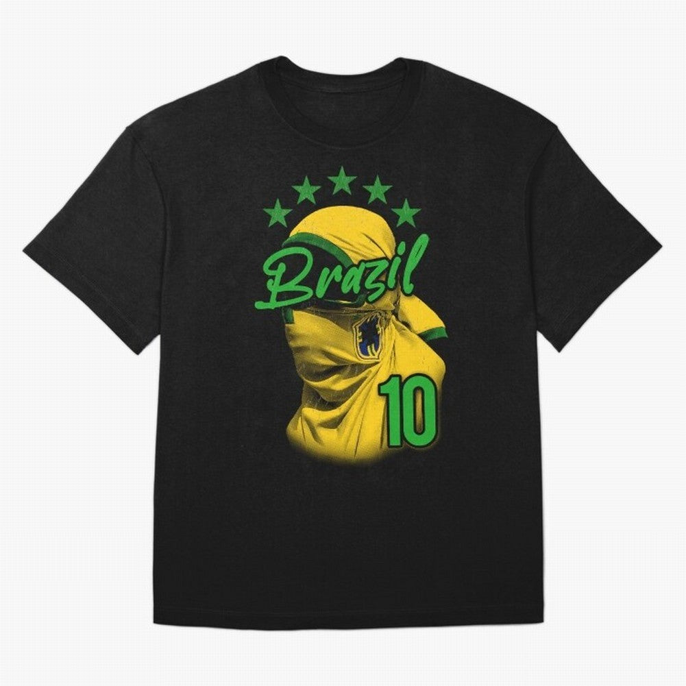 Design Brazil 10 Classic T-Shirt Celebrate Golden Goal Energy in the FIFA World Cup 2026 USA Canada Mexico Journey through Messi, Neymar and Mbappe Highlights, Brazil, Portugal and Argentina Pride, Vintage Soccer Flavor, Modern Football Stars,