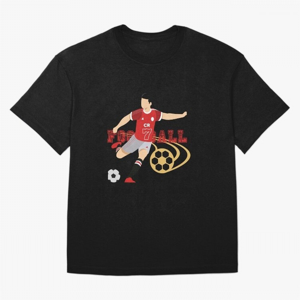 Ronaldo Football Icon Oversized T-Shirt Bring Bold Fan Energy to Global Football Passion for FIFA World Cup 2026 Group Stage, Inspired by Neymar, Haaland and Cristiano Ronaldo, England, Worldwide Fan Energy, Dramatic Goals, Stadium Lights and