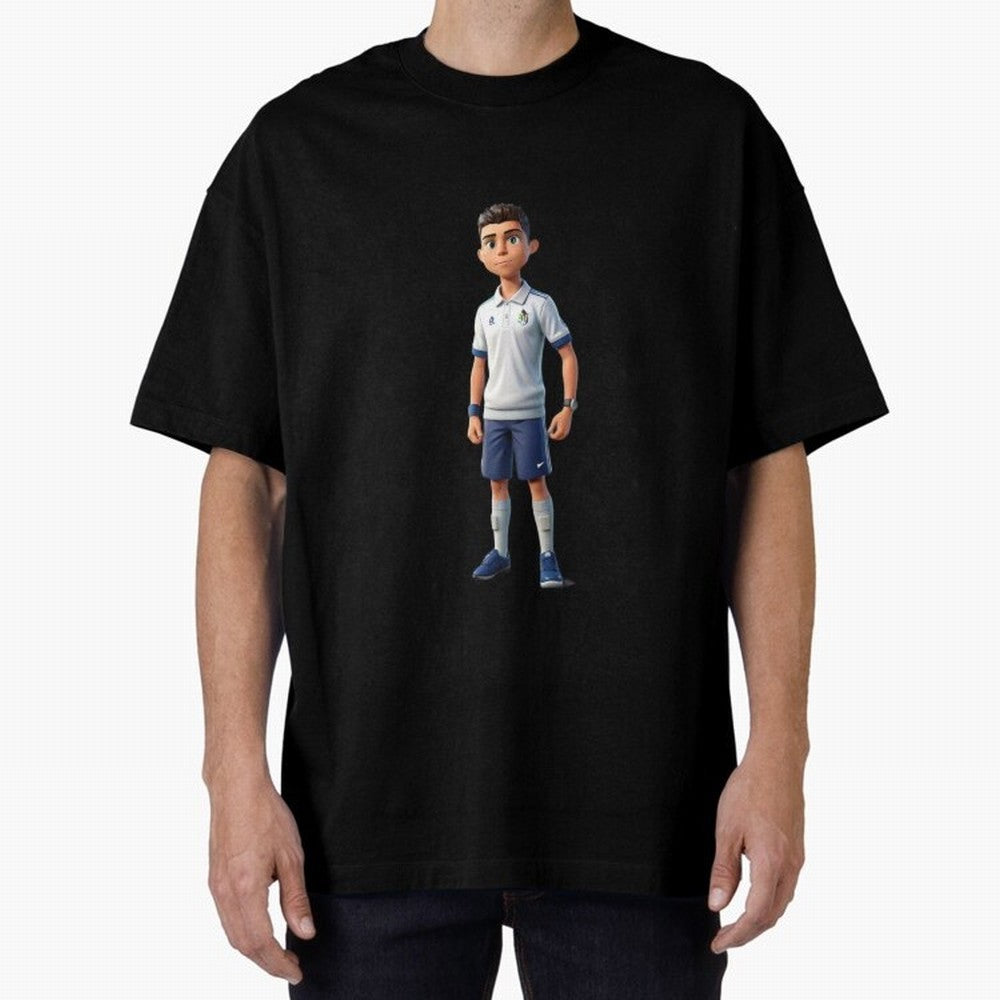 Amimated of Cristiano Ronaldo Classic T-Shirt Show Your Stadium Side during Global Football Passion for FIFA World Cup 2026 USA Canada Mexico, Inspired by Mbappe and Neymar, Portugal, Goal Celebration Energy, Supporter Heritage, Football Icons and