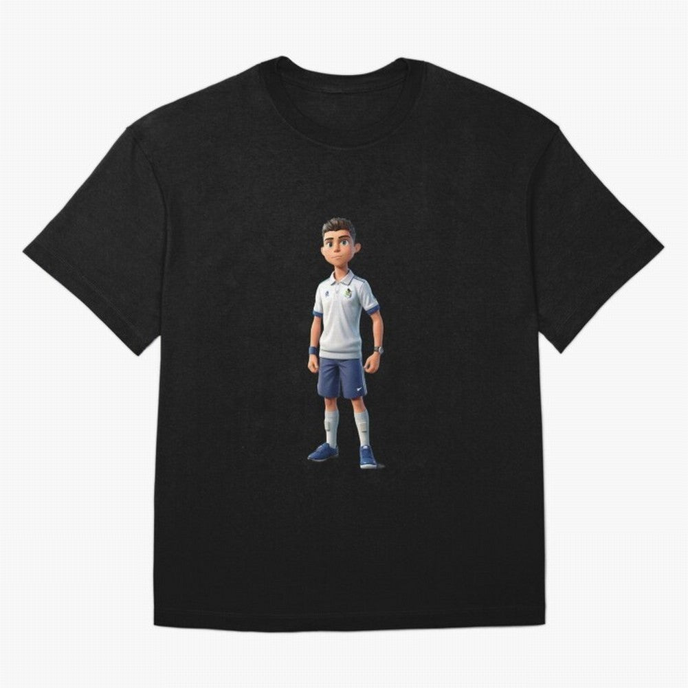 Amimated of Cristiano Ronaldo Classic T-Shirt Show Your Stadium Side during Global Football Passion for FIFA World Cup 2026 USA Canada Mexico, Inspired by Mbappe and Neymar, Portugal, Goal Celebration Energy, Supporter Heritage, Football Icons and
