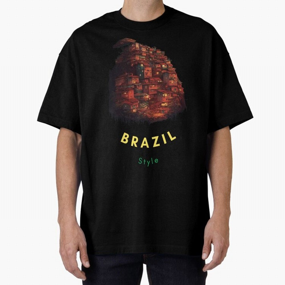 Brazil Style, Japanese Architecture Classic T-Shirt Represent Football Lovers during Global Football Passion for FIFA World Cup 2026 USA Canada Mexico, Centered on CR7 and Messi, Spain, Championship Spirit, Famous Goals, Roaring Crowds and