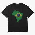 Map of Brazil (Brazil) Oversized T-Shirt Honor Football Greatness during Match Day Hype around FIFA World Cup 2026, Messi, CR7 and Mbappe, Brazil, Portugal and Argentina, Goal Celebration Energy, Supporter Heritage, Football Icons and Worldwide