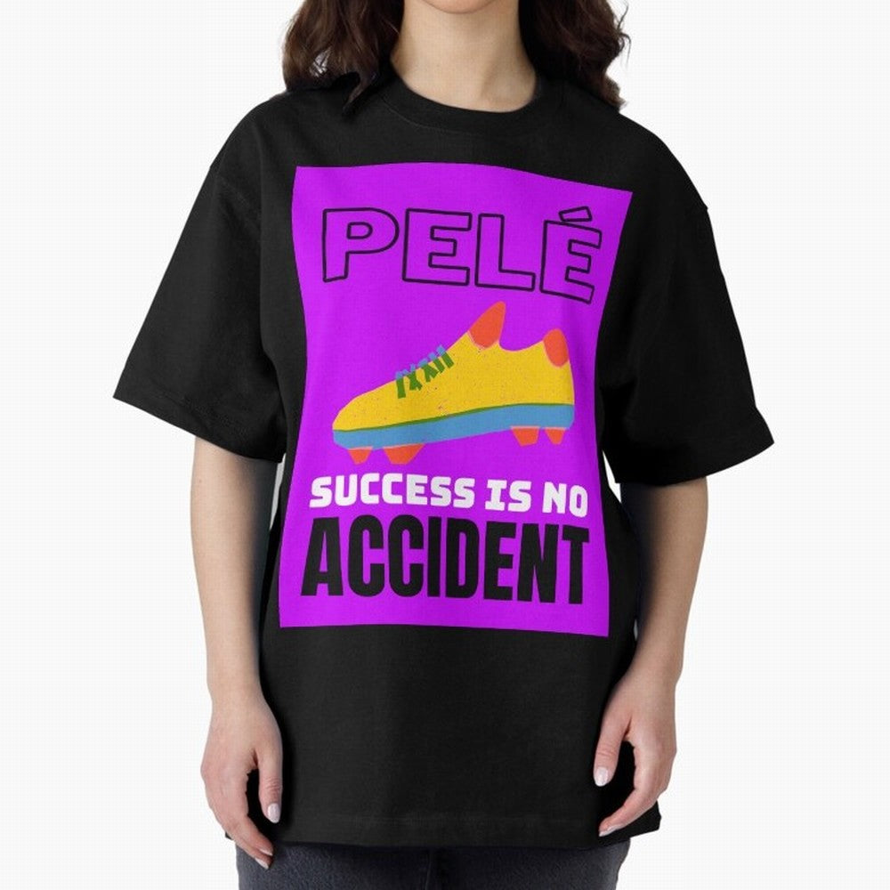 Pele Quote Success Is No Accident Graphic Classic T-Shirt Carry the Dream of Global Football Passion for FIFA World Cup 2026, Centered on Messi, Neymar and Mbappe, Argentina and Brazil, Fan Favorite Moments, National Team Passion, Big Match Drama