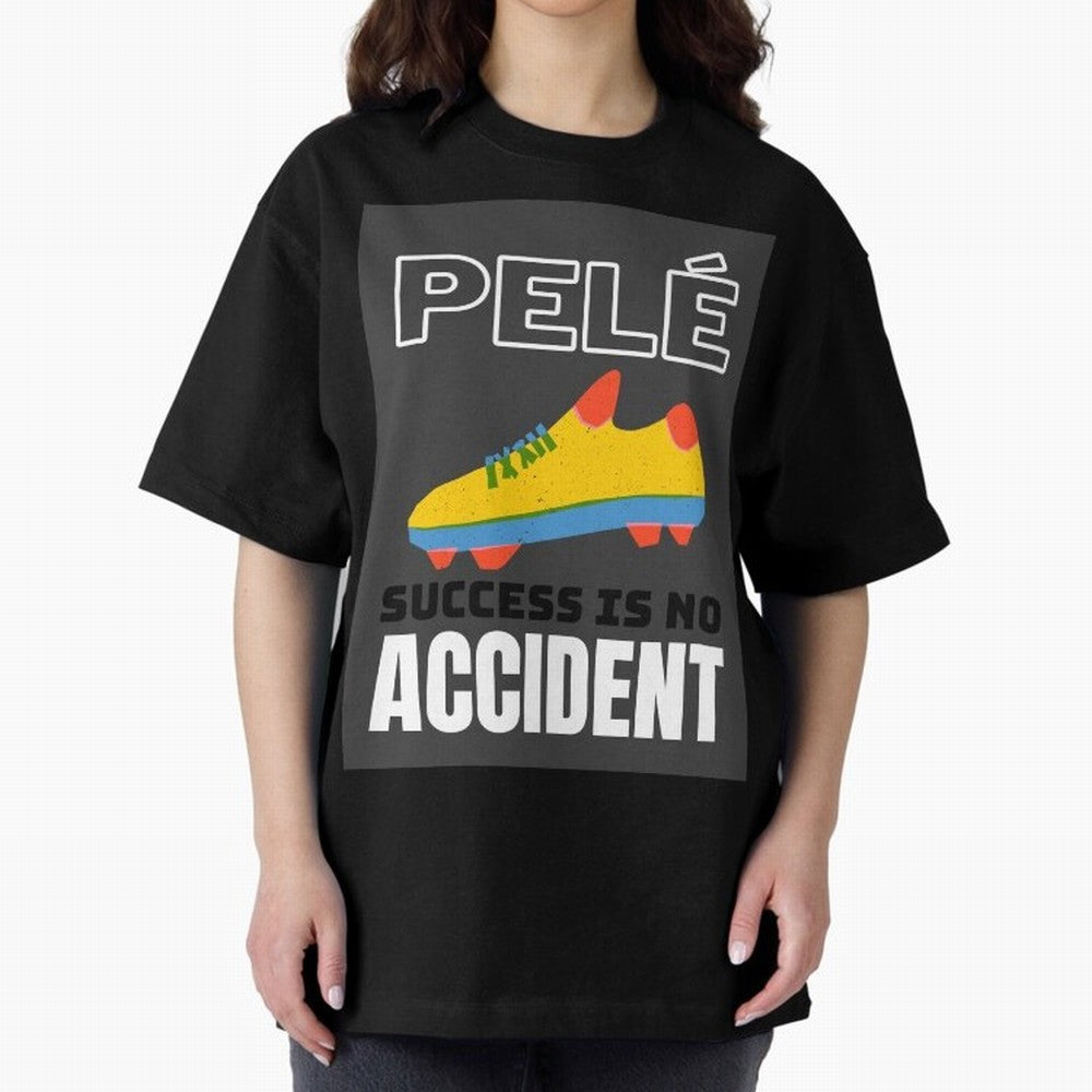 Pele Quote Success Is No Accident Graphic Classic T-Shirt Honor the Football Icons of Match Day Hype around FIFA World Cup 2026 Group Stage, Haaland and Mbappe, Argentina and Brazil, Vintage Soccer Flavor, Modern Football Stars, National Flags and