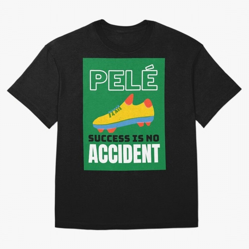 Copy of Pele Quote Success Is No Accident Graphic Oversized T-Shirt Celebrate Global Passion for Global Football Passion for FIFA World Cup 2026 Group Stage, Celebrating CR7 and Messi, France and Portugal, Football Festival Excitement, Trophy