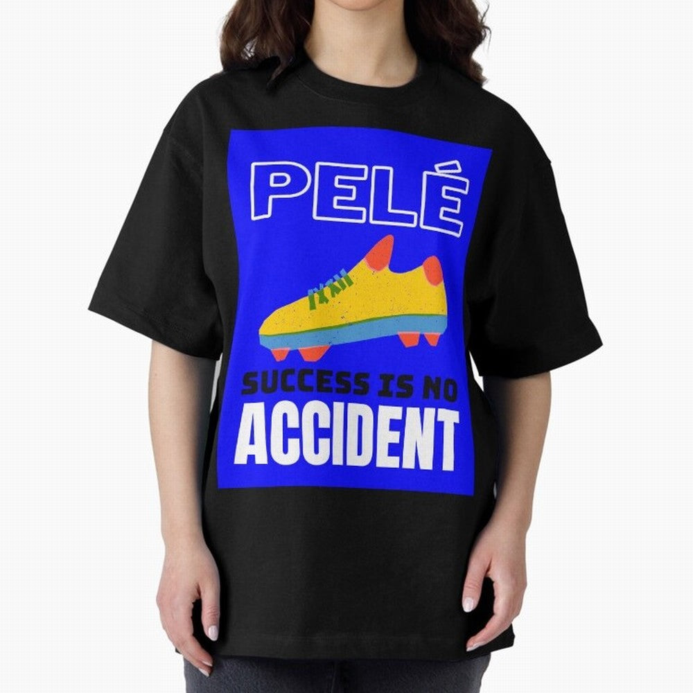 Pele Quote Success Is No Accident Graphic Classic T-Shirt Celebrate the Biggest Stage of FIFA World Cup 2026 USA Canada Mexico Spirit, Filled with Brazil, Cristiano Ronaldo, Haaland and CR7, Football History, Final Match Energy, Crowd Noise and