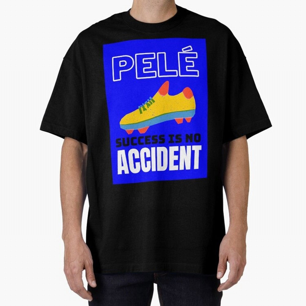 Pele Quote Success Is No Accident Graphic Classic T-Shirt Celebrate the Biggest Stage of FIFA World Cup 2026 USA Canada Mexico Spirit, Filled with Brazil, Cristiano Ronaldo, Haaland and CR7, Football History, Final Match Energy, Crowd Noise and