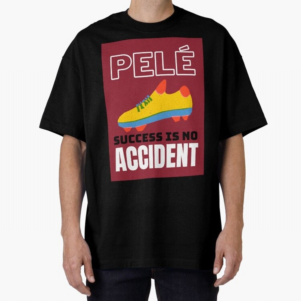 Pele Quote Success Is No Accident Graphic Classic T-Shirt Follow Every Goal of the FIFA World Cup 2026 Group Stage Journey through CR7 and Messi Highlights, Brazil, Portugal and Argentina Pride, Classic Soccer Heritage, Championship Pressure, Fan
