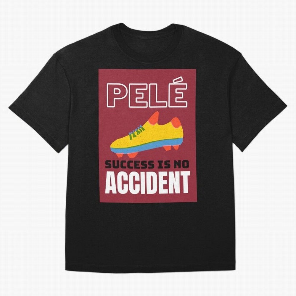 Pele Quote Success Is No Accident Graphic Classic T-Shirt Follow Every Goal of the FIFA World Cup 2026 Group Stage Journey through CR7 and Messi Highlights, Brazil, Portugal and Argentina Pride, Classic Soccer Heritage, Championship Pressure, Fan