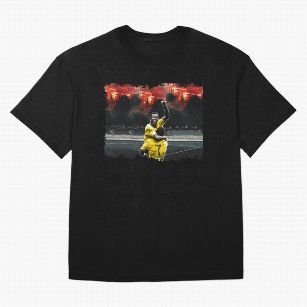 Pele 8K Classic T-Shirt Relive Legendary Nights from FIFA World Cup 2026 for Fans of Cristiano Ronaldo, Haaland and CR7 and Spain and Netherlands, Bringing Vintage Soccer Flavor, Modern Football Stars, National Flags and Final Night Emotion; Ideal