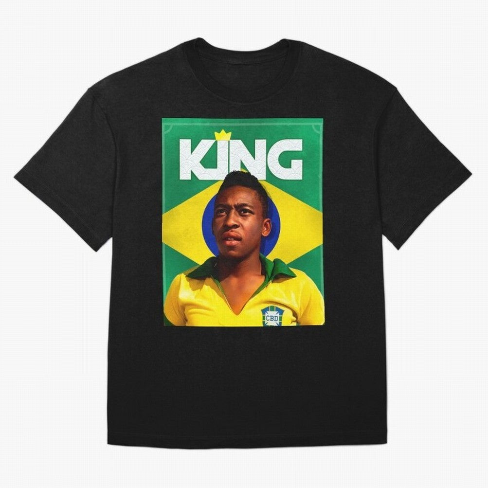 King Pele Oversized T-Shirt Fuel the Hype around FIFA World Cup 2026 Spirit, Celebrating Germany, Mbappe, Football Passion, Legendary Performances, Festival Vibes and Supporter Community; Ideal for Fans Who Follow Messi, Cristiano Ronaldo, CR7,