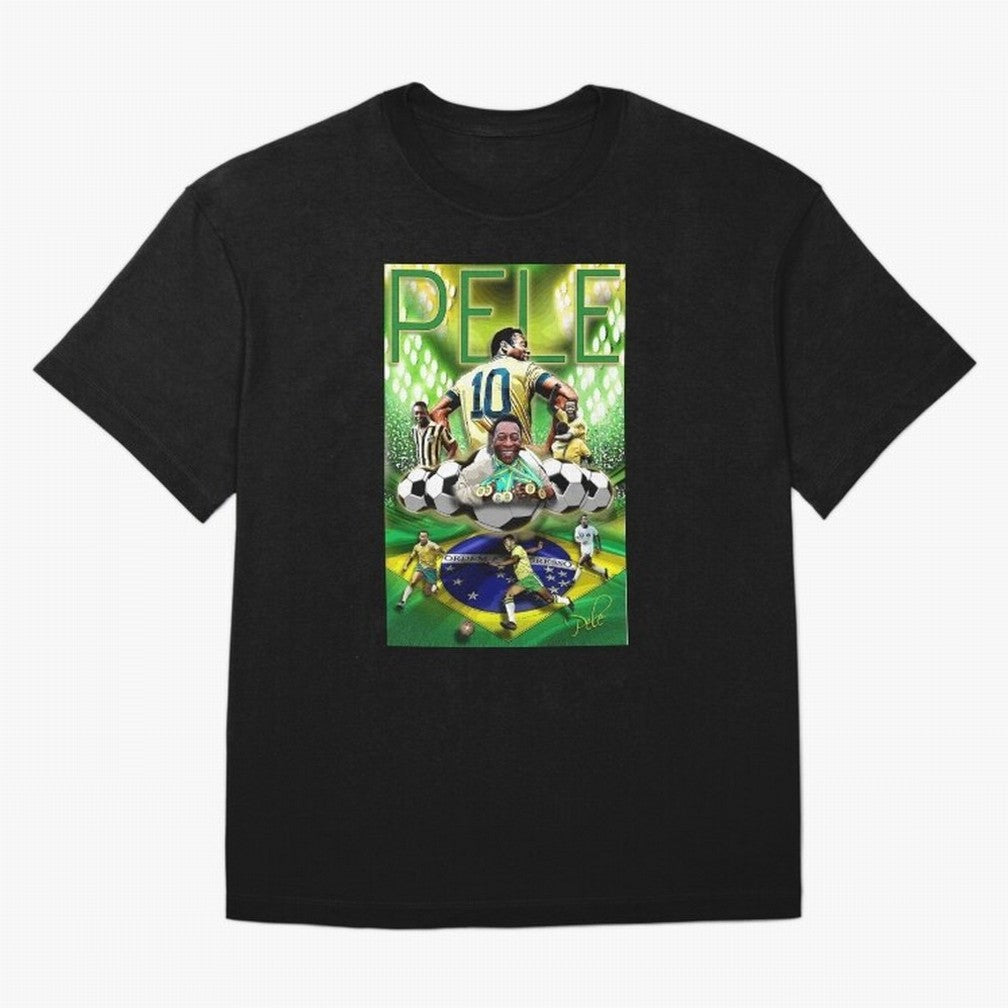 PELE Poster52 Essential T-Shirt Follow Every Goal of the FIFA World Cup 2026 USA Canada Mexico Journey through Messi, Neymar and Mbappe Highlights, Brazil, Portugal and Argentina Pride, Match Day Excitement, Supporter Culture, Golden Goals and