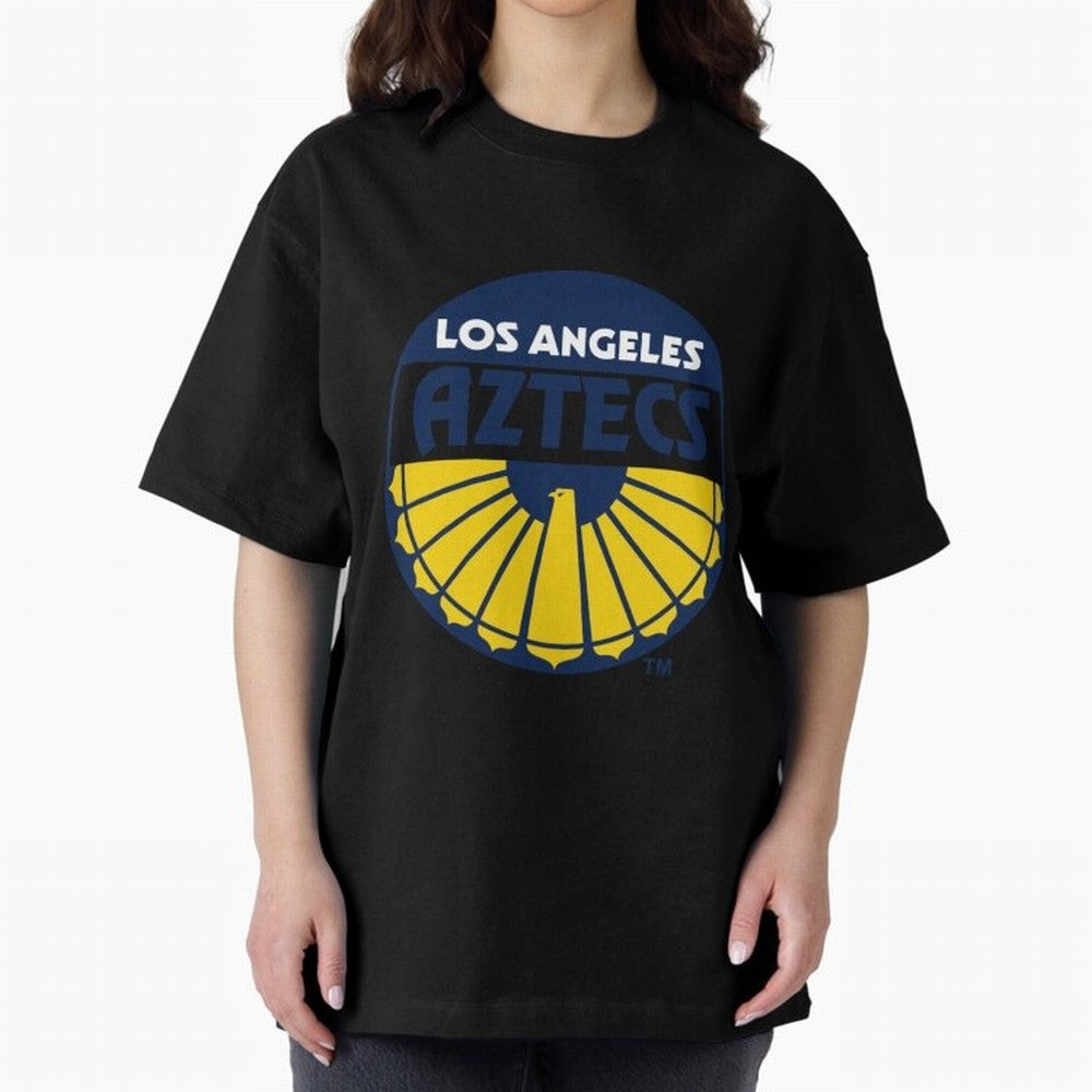 LA AZTECS200 Oversized T-Shirt Bring Bold Fan Energy to Global Football Passion for FIFA World Cup 2026 Group Stage, Inspired by Messi, Neymar and Mbappe, Argentina and Brazil, Sports Nostalgia, International Competition, Famous Players and