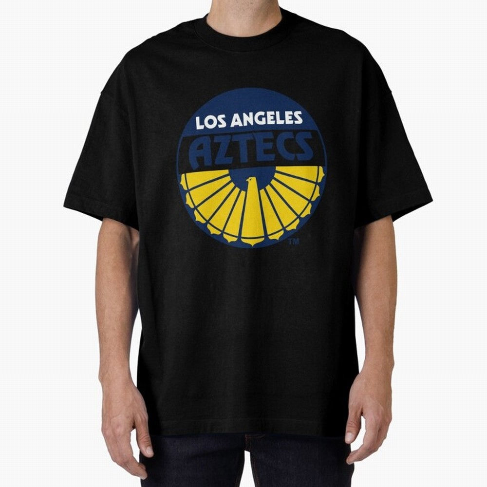 LA AZTECS200 Oversized T-Shirt Bring Bold Fan Energy to Global Football Passion for FIFA World Cup 2026 Group Stage, Inspired by Messi, Neymar and Mbappe, Argentina and Brazil, Sports Nostalgia, International Competition, Famous Players and