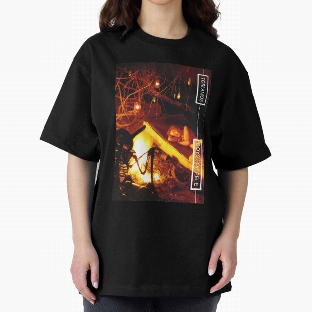 Tori Amos Boys For Pele Promo Alt Cover Album Art Fireside202 Oversized T-Shirt Represent FIFA World Cup 2026 Connected to Mbappe and Neymar, Argentina, France and Brazil Energy, Vintage Soccer Flavor, Modern Football Stars, National Flags and