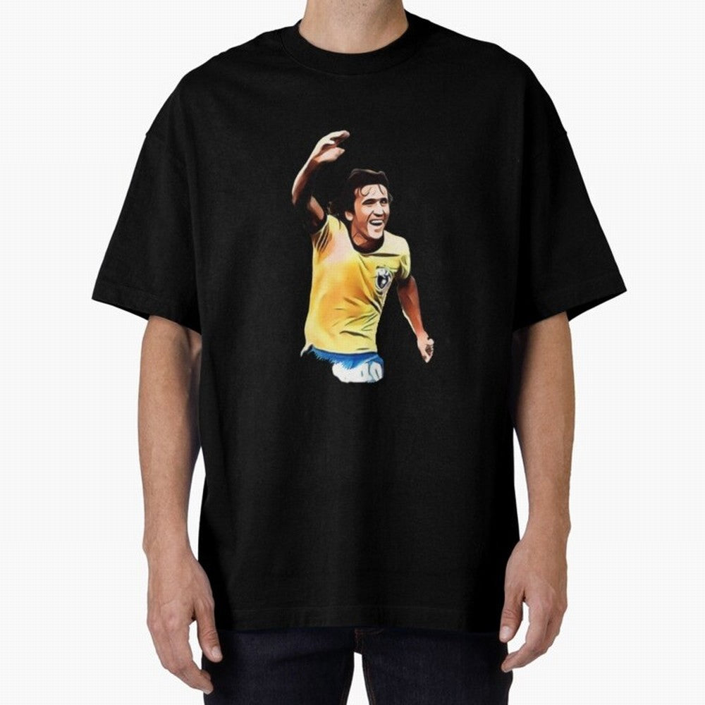 Legends of The Beautiful Game Cartoon Collection Legends Arthur Zico 2 Cartoon Artwork134 Oversized T-Shirt Discover FIFA World Cup 2026 USA Canada Mexico with Mbappe, France and Portugal Energy, Soccer Culture, Superstar Moments, National Team
