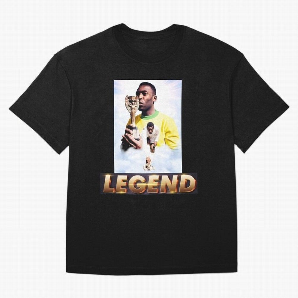 Signed Pele Shirt Classic T-Shirt Bring Bold Fan Energy to Global Football Passion for FIFA World Cup 2026 Group Stage, Inspired by Messi, Neymar and Mbappe, Argentina and Brazil, Sports Nostalgia, International Competition, Famous Players and