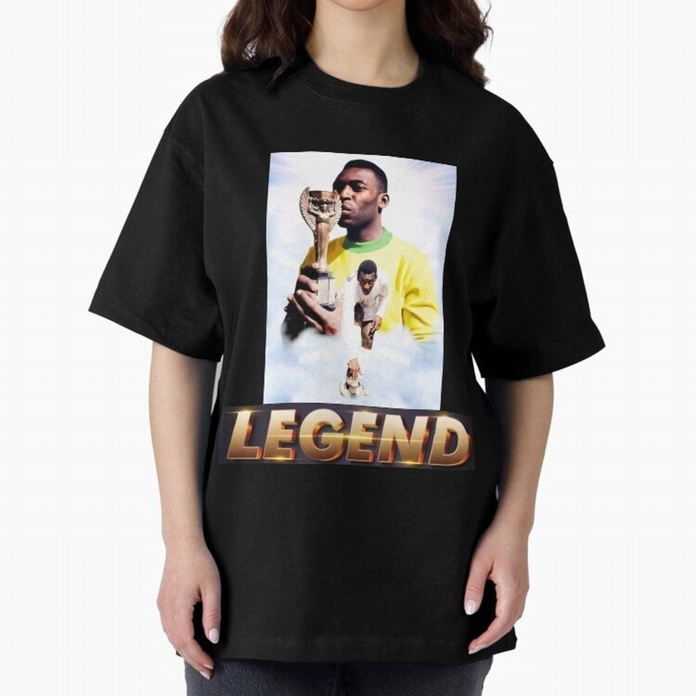 Signed Pele Shirt Classic T-Shirt Bring Bold Fan Energy to Global Football Passion for FIFA World Cup 2026 Group Stage, Inspired by Messi, Neymar and Mbappe, Argentina and Brazil, Sports Nostalgia, International Competition, Famous Players and