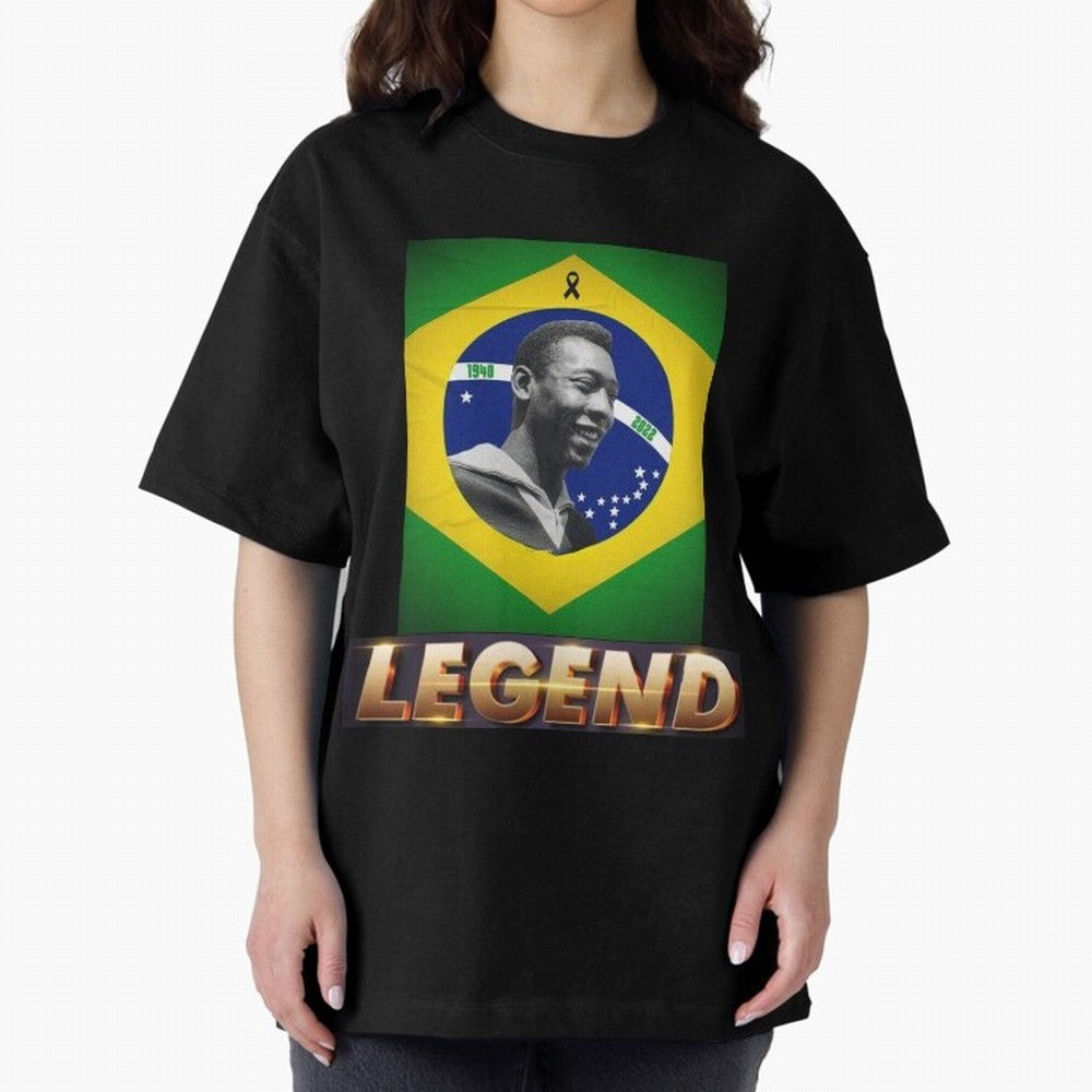 Signed Pele Shirt Classic T-Shirt Make Your Look Match Global Football Passion for FIFA World Cup 2026, Featuring Neymar, Haaland and Cristiano Ronaldo, England, Vintage Soccer Flavor, Modern Football Stars, National Flags and Final Night Emotion;
